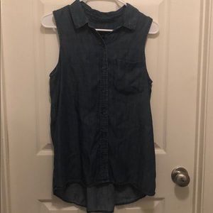 Banana Republic sleeveless button down.
